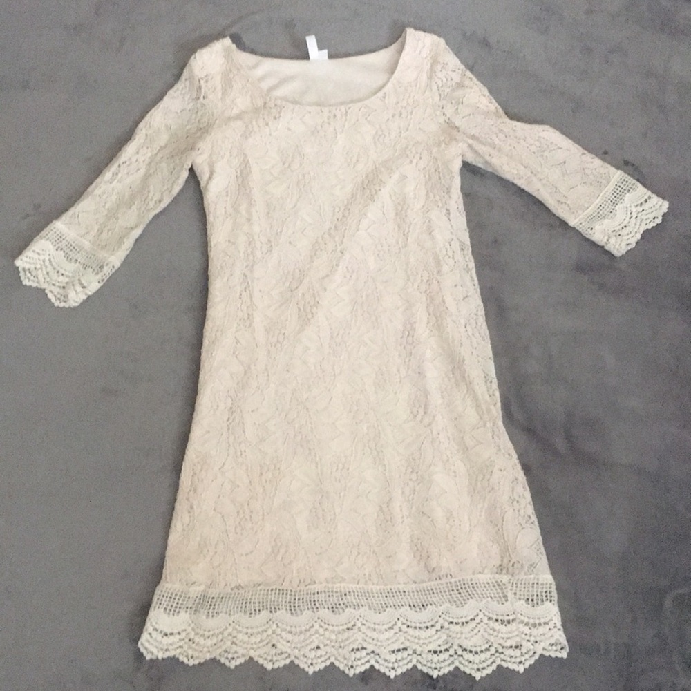 Cream lace dress size S
